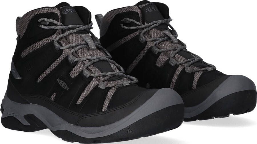 Keen Circadia Mid Heren Wandelschoenen Black Steel Grey Zwart Leer K1026768