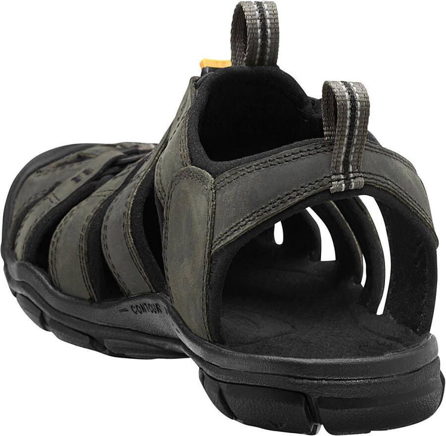 Keen Clearwater CNX Heren Wandelsandalen Leer Magnet Black