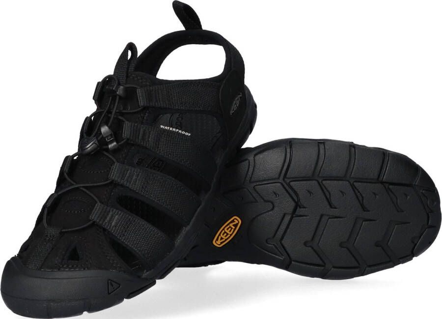 Keen Clearwater CNX Heren Wandelsandalen Triple Black Zwart Polyester K1026311