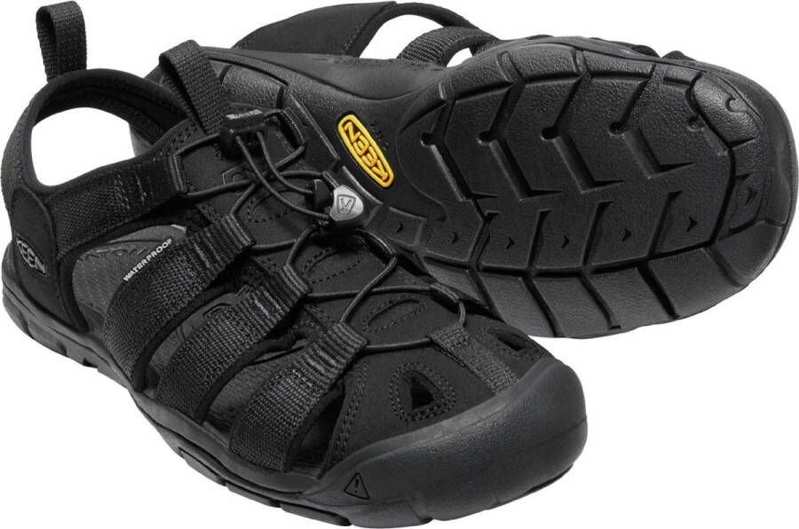 Keen Clearwater CNX Heren Wandelsandalen Triple Black Zwart Polyester K1026311