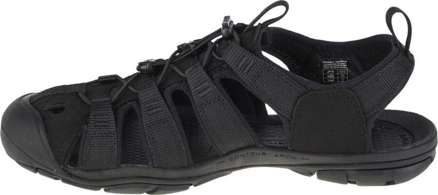 Keen Clearwater CNX Heren Wandelsandalen Triple Black Zwart Polyester K1026311