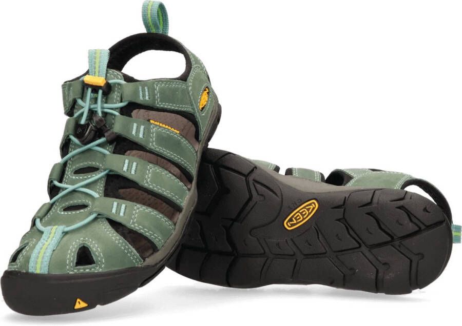 Keen Clearwater Dames Wandelsandalen Mineral Blue Yellow Aqua Leer K1014371 - Foto 6