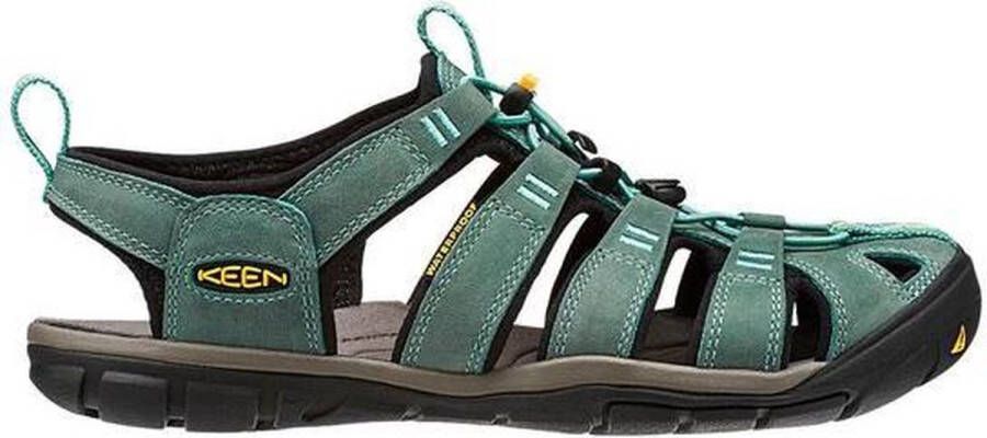 Keen Clearwater Dames Wandelsandalen Mineral Blue Yellow Aqua Leer K1014371 - Foto 12