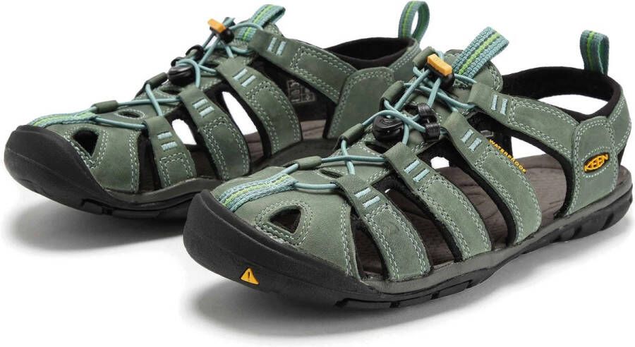 Keen Clearwater Dames Wandelsandalen Mineral Blue Yellow Aqua Leer K1014371 - Foto 8