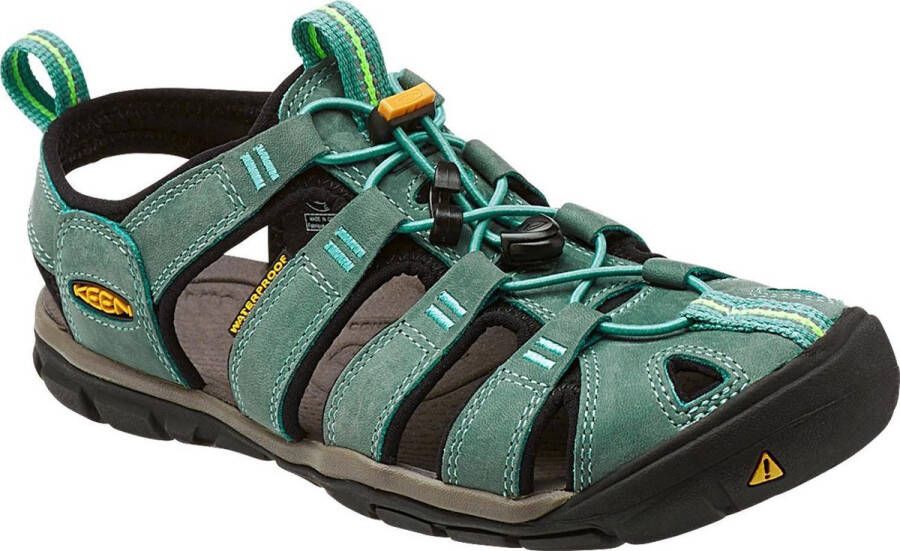 Keen Clearwater Dames Wandelsandalen Mineral Blue Yellow Aqua Leer K1014371 - Foto 7