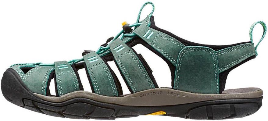 Keen Clearwater Dames Wandelsandalen Mineral Blue Yellow Aqua Leer K1014371 - Foto 4