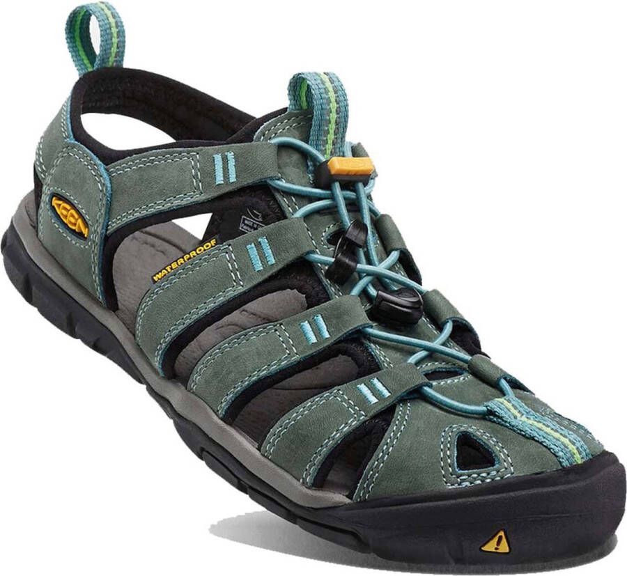 Keen Clearwater Dames Wandelsandalen Mineral Blue Yellow Aqua Leer K1014371