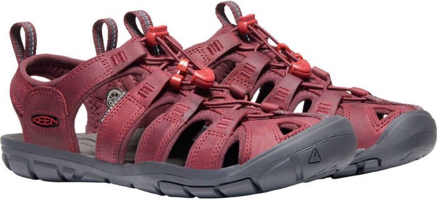 Keen Clearwater Dames Wandelsandalen Wine Red Dahlia Bordeaux Leer K1025088 - Foto 4