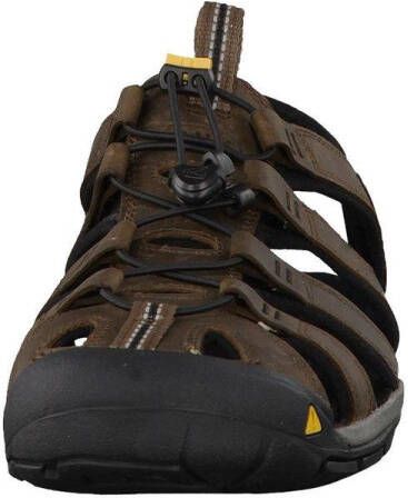 Keen Clearwater Heren Wandelsandalen Dark Earth Black Bruin Leer K1013106