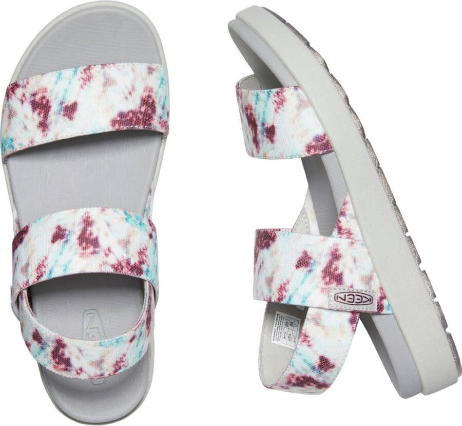 Keen Elle Backstrap Dames Sandalen Andorra Tie Dye Wit Gerecyclede PET flessen K1026043