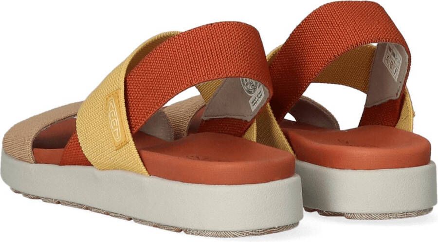 Keen Elle Backstrap Dames Sandalen Fossil Orange Silver Birch Oranje Gerecyclede PET flessen K1026041