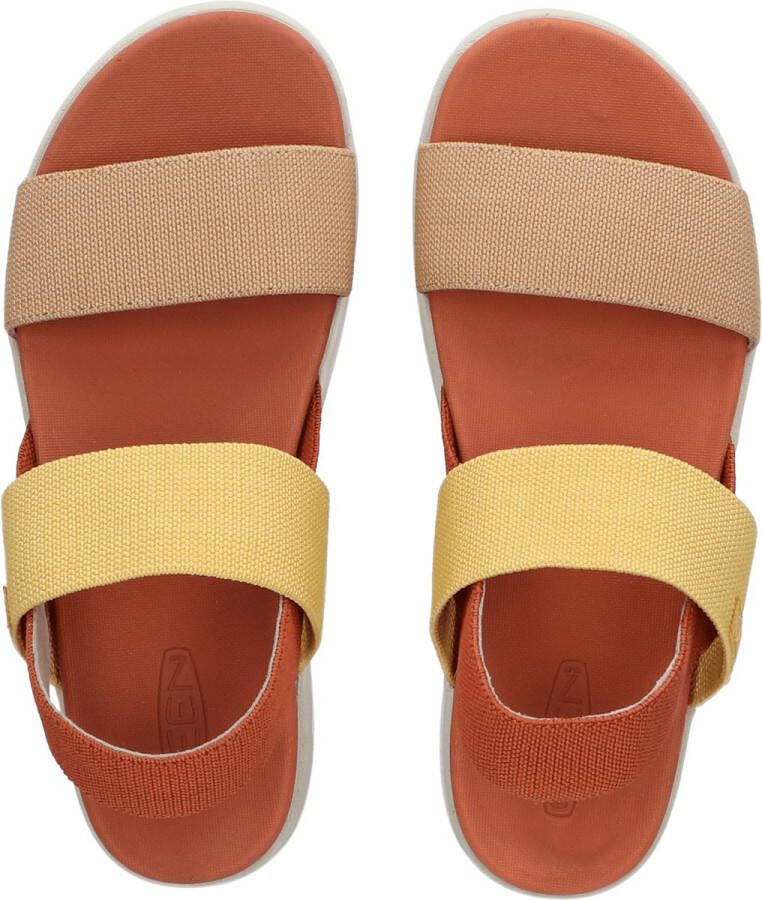 Keen Elle Backstrap Dames Sandalen Fossil Orange Silver Birch Oranje Gerecyclede PET flessen K1026041