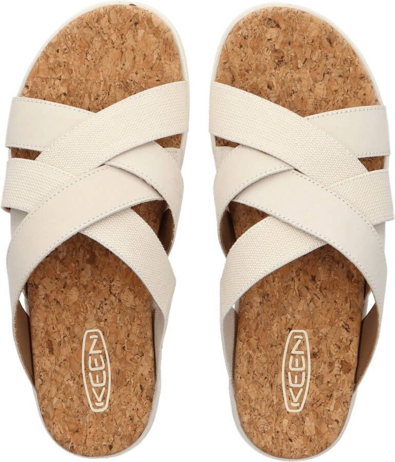 Keen Elle Mixed Slide Dames Slippers Birch Star White