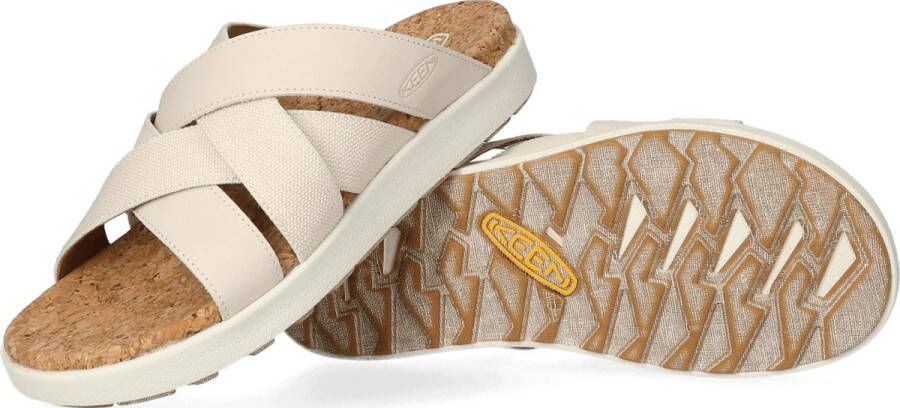 Keen Elle Mixed Slide Dames Slippers Birch Star White