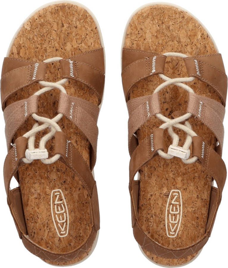 Keen Elle Mixed Strap Dames Sandalen Toasted Coconut Birch