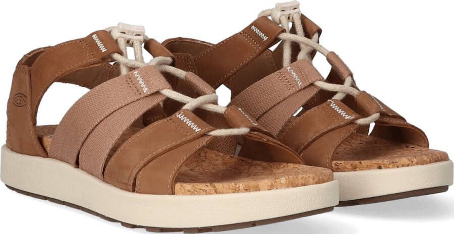 Keen Elle Mixed Strap Dames Sandalen Toasted Coconut Birch