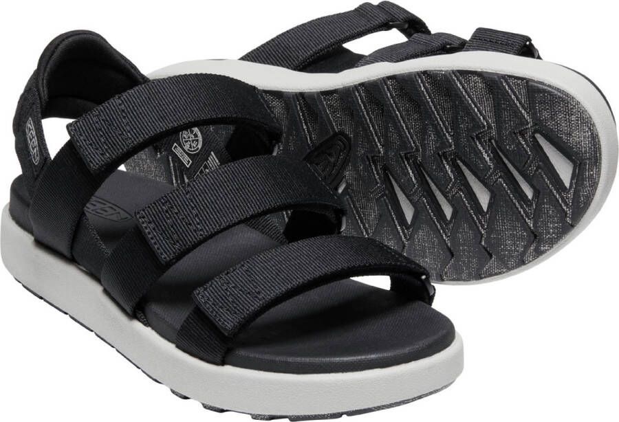 Keen Elle Strappy Dames Sandalen Black Vapor Zwart Gerecyclede PET flessen K1026138