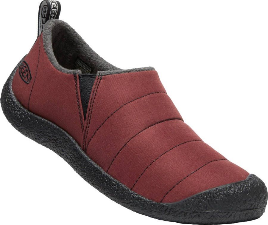 Keen Howser II Dames Sloffen Andorra Black Rood Gerecycled PET