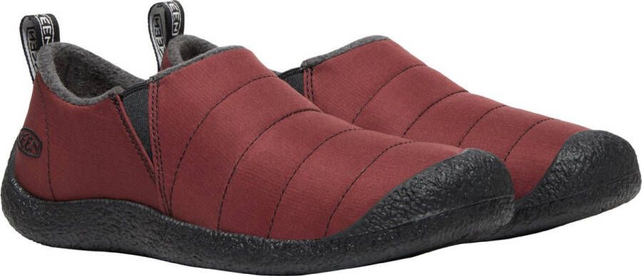 Keen Howser II Dames Sloffen Andorra Black Rood Gerecycled PET