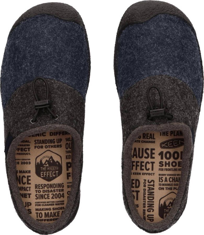 Keen Howser III Slide Heren Slip-On Black Iris Felt Magnet Zwart Gerecyclede PET flessen K1026658