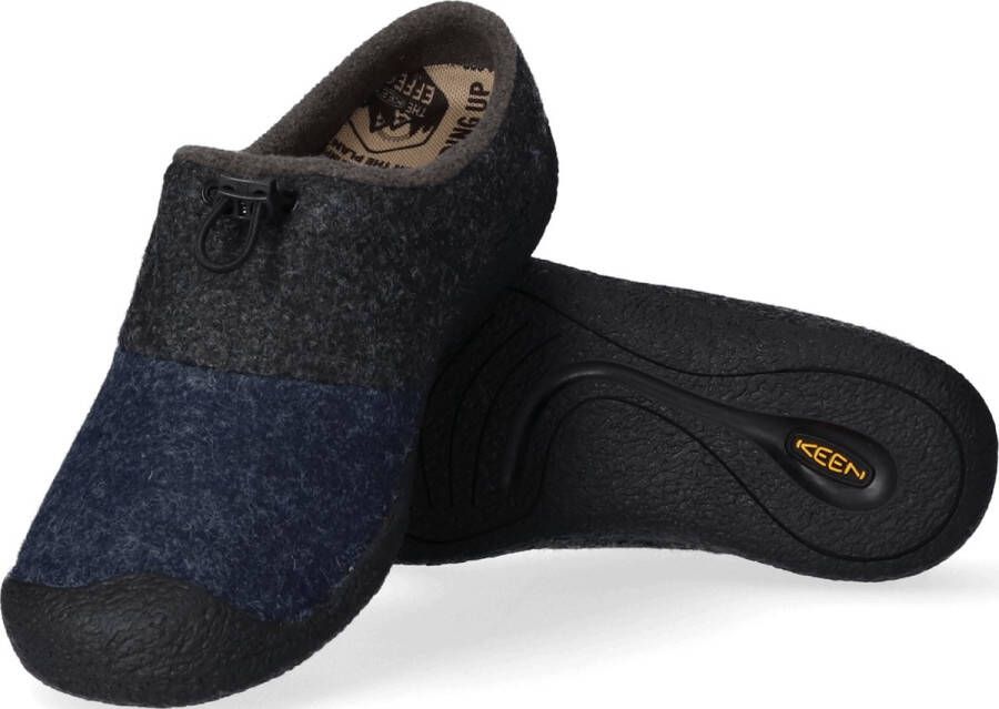 Keen Howser III Slide Heren Slip-On Black Iris Felt Magnet Zwart Gerecyclede PET flessen K1026658