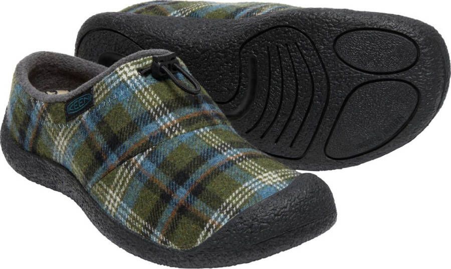 Keen Howser III Slide Heren Slip-On Green Plaid Black
