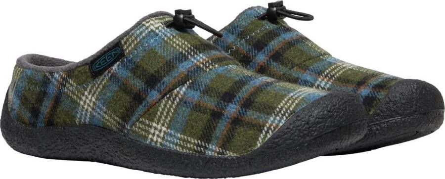 Keen Howser III Slide Heren Slip-On Green Plaid Black