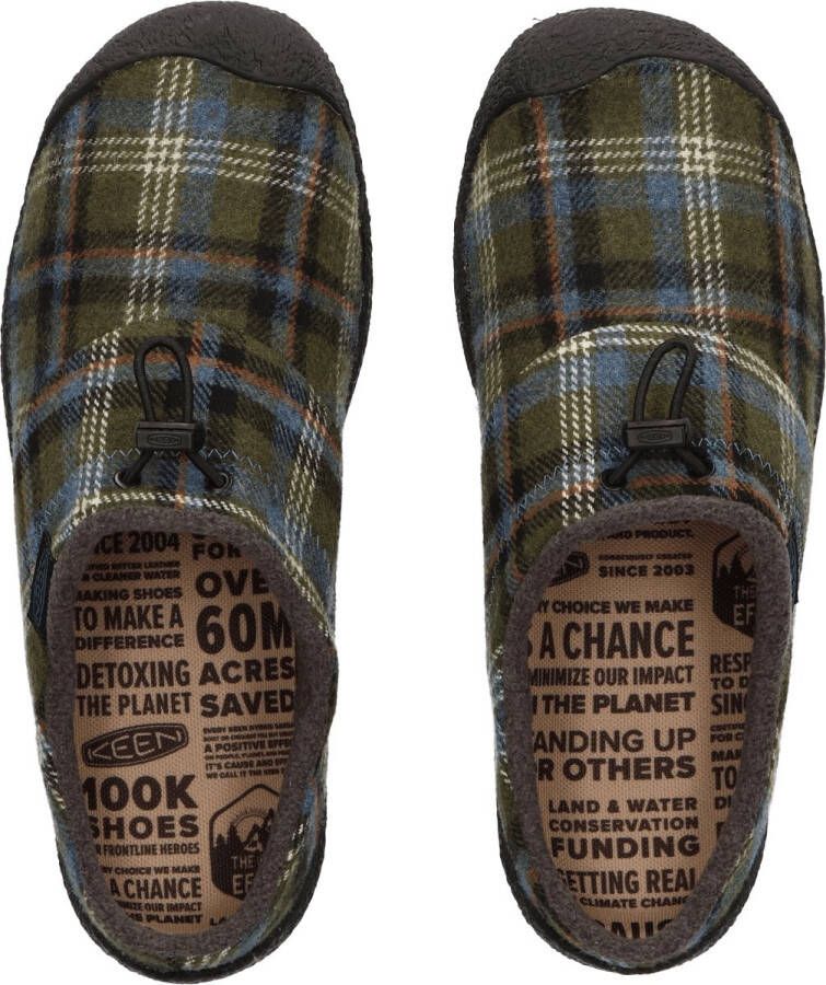 Keen Howser III Slide Heren Slip-On Green Plaid Black Groen Gerecyclede PET flessen K1026656 - Foto 8