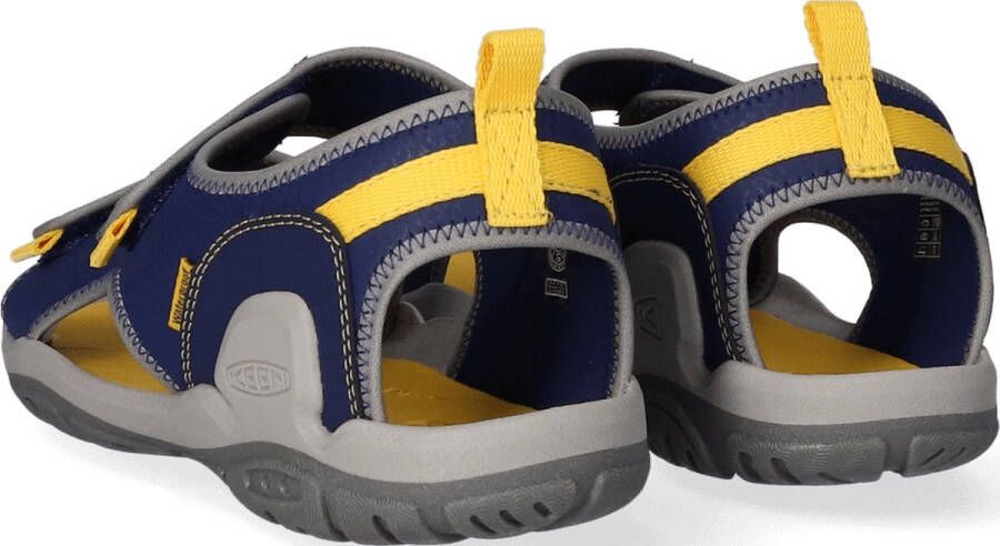 Keen Knotch Creek Older Kids' Open-Toe Sandalen Blue Depths Yellow Blauw Nylon K1026159