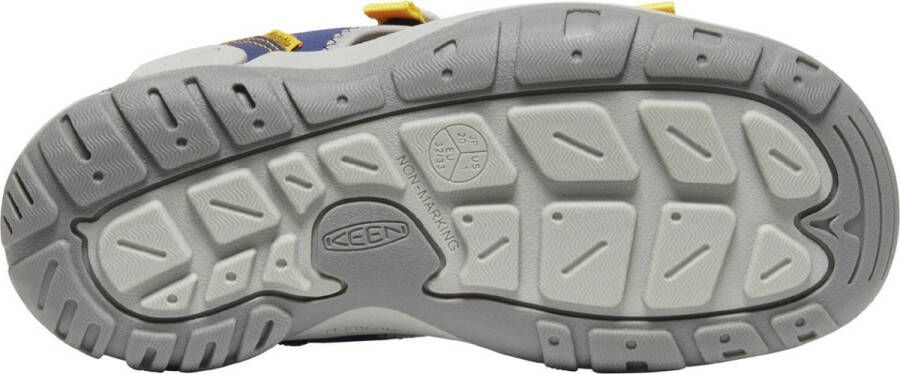 Keen Knotch Creek Older Kids' Open-Toe Sandalen Blue Depths Yellow Blauw Nylon K1026159
