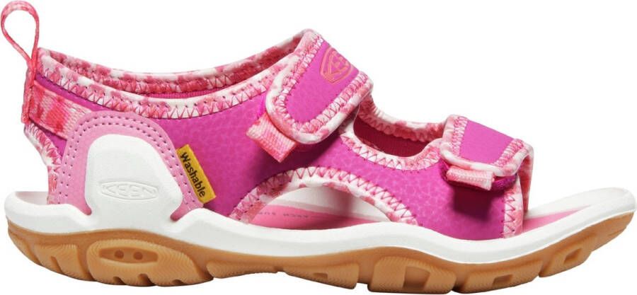 Keen Knotch Creek Older Kids' Open-Toe Sandalen Pink Multi Roze Nylon K1025646 - Foto 3