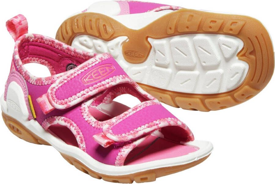 Keen Knotch Creek Older Kids' Open-Toe Sandalen Pink Multi Roze Nylon K1025646 - Foto 12