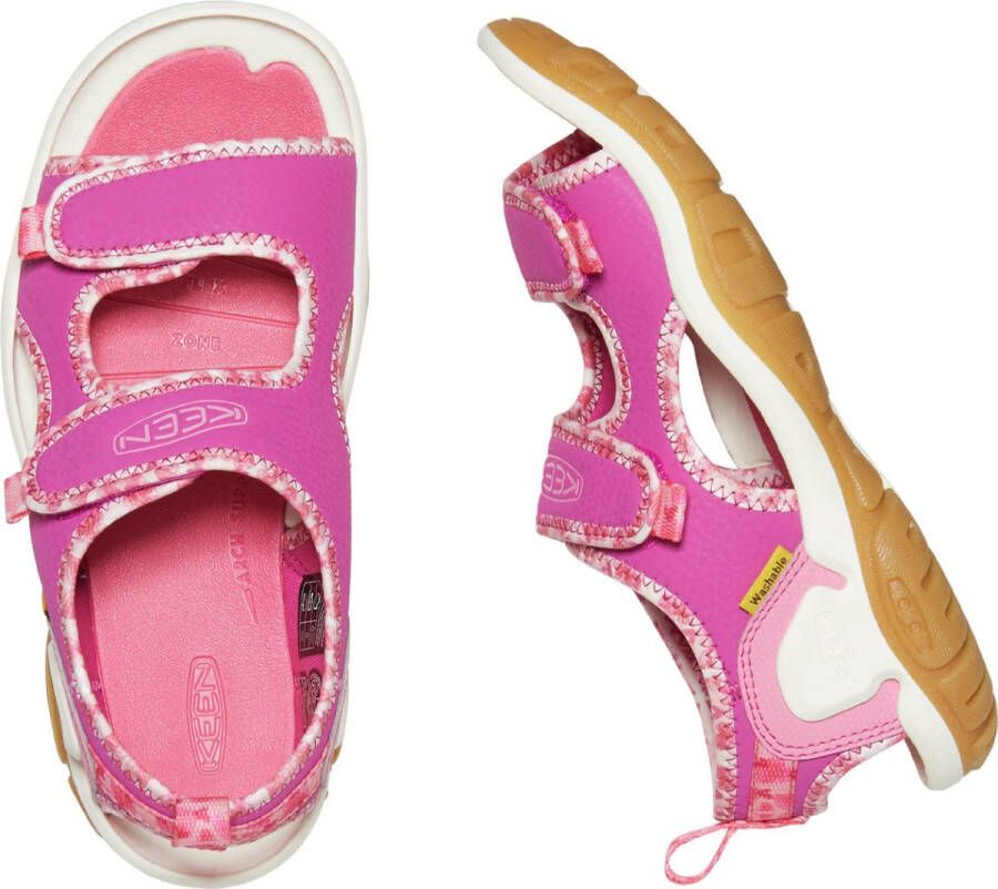 Keen Knotch Creek Older Kids' Open-Toe Sandalen Pink Multi Roze Nylon K1025646 - Foto 13