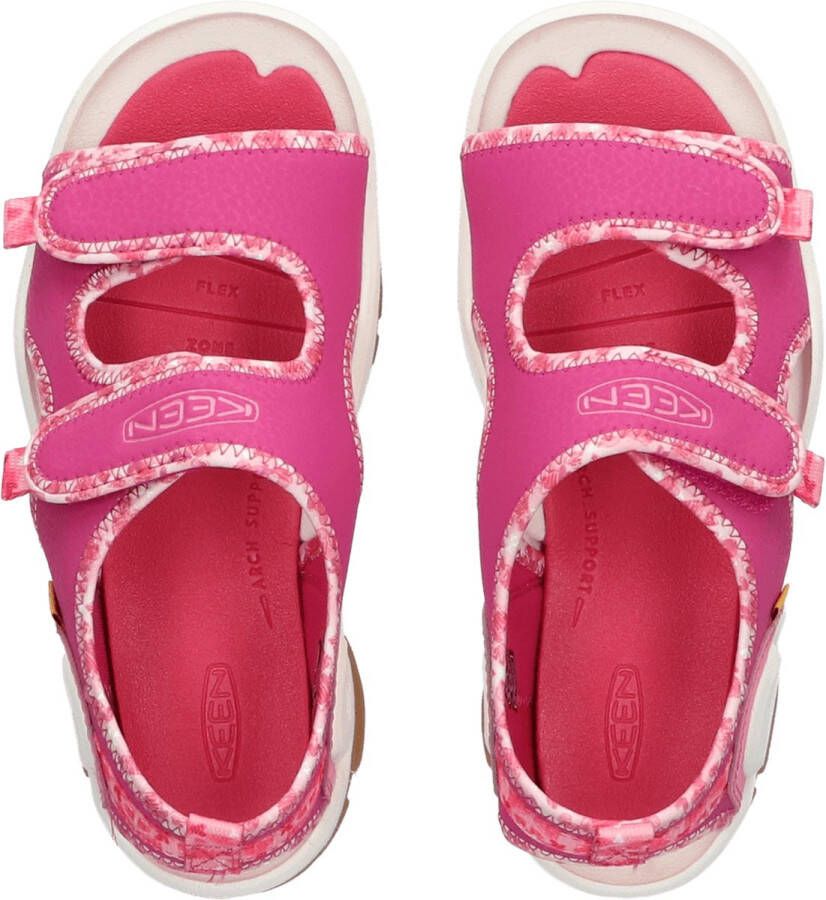 Keen Knotch Creek Older Kids' Open-Toe Sandalen Pink Multi Roze Nylon K1025646 - Foto 6