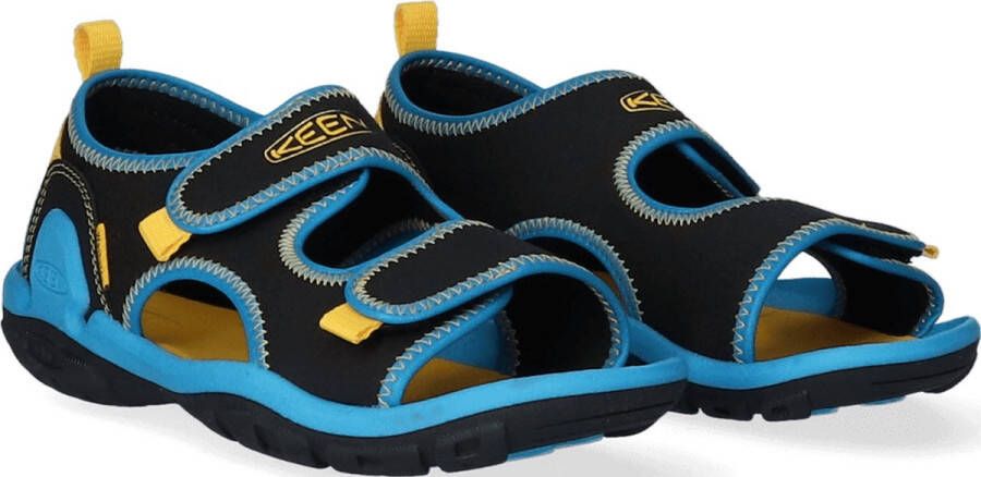 Keen Knotch Creek Older Kids' Sandalen Black Vivid Blue Blauw Nylon K1025645