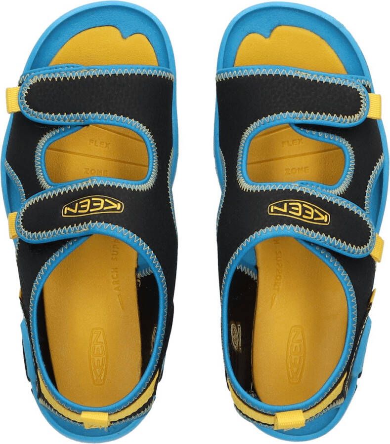 Keen Knotch Creek Older Kids' Sandalen Black Vivid Blue Blauw Nylon K1025645 - Foto 11