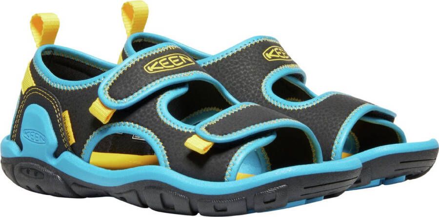 Keen Knotch Creek Older Kids' Sandalen Black Vivid Blue Blauw Nylon K1025645 - Foto 4