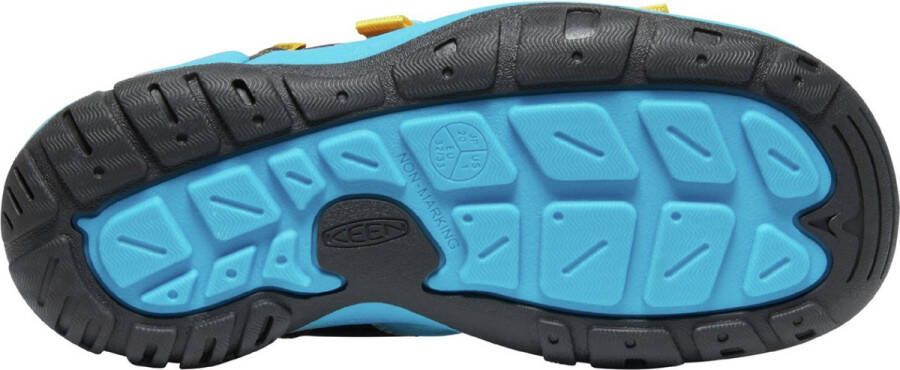 Keen Knotch Creek Older Kids' Sandalen Black Vivid Blue Blauw Nylon K1025645 - Foto 6