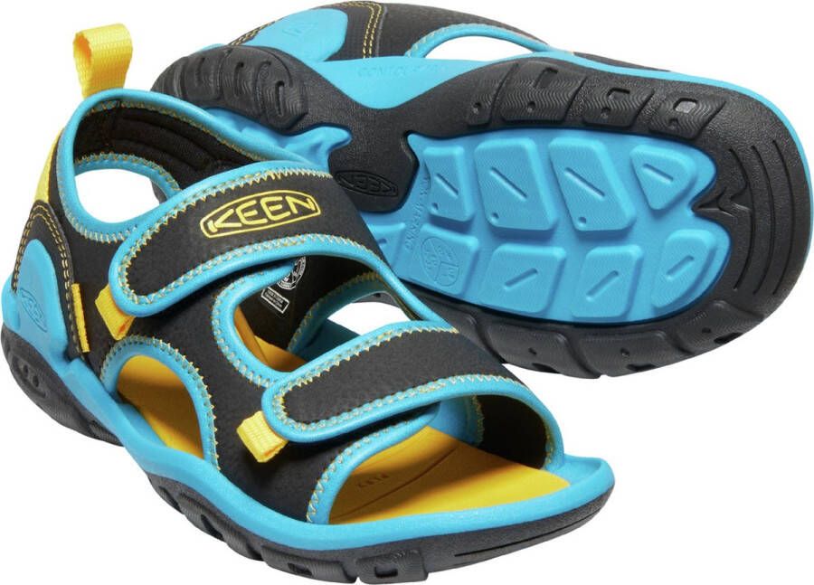 Keen Knotch Creek Older Kids' Sandalen Black Vivid Blue Blauw Nylon K1025645 - Foto 10