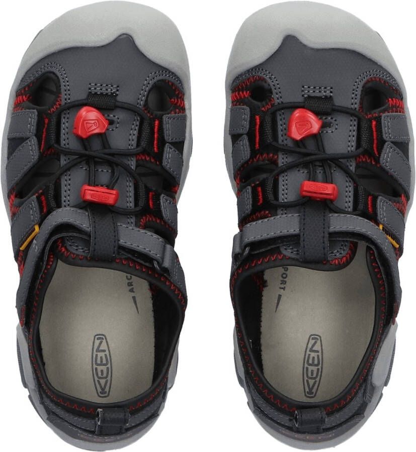 Keen Knotch Creek Older Kids' Sandalen Magnet Red Carpet Grijs Nylon K1026154