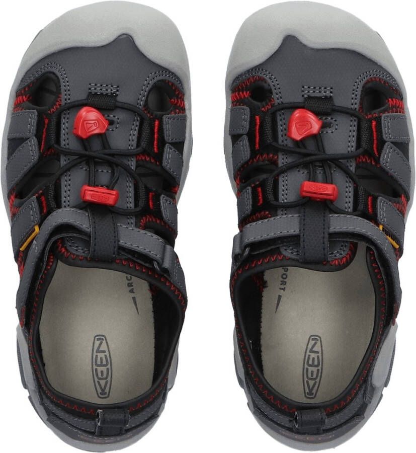 Keen Knotch Creek Older Kids' Sandalen Magnet Red Carpet Grijs Nylon K1026154