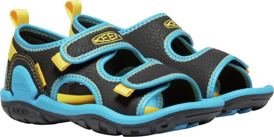 Keen Knotch Creek Younger Kids' Open-Toe Sandalen Black Vivid Blue