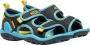 Keen Knotch Creek Younger Kids' Open-Toe Sandalen Black Vivid Blue Blauw Nylon K1025648 - Thumbnail 4