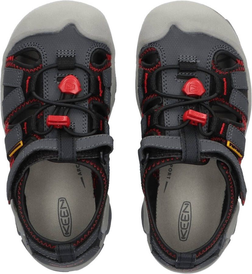 Keen Knotch Creek Younger Kids' Sandalen Magnet Red Carpet Grijs Nylon K1026167 - Foto 14