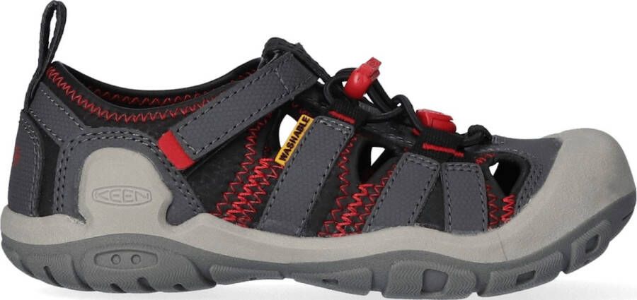 Keen Knotch Creek Younger Kids' Sandalen Magnet Red Carpet Grijs Nylon K1026167 - Foto 9