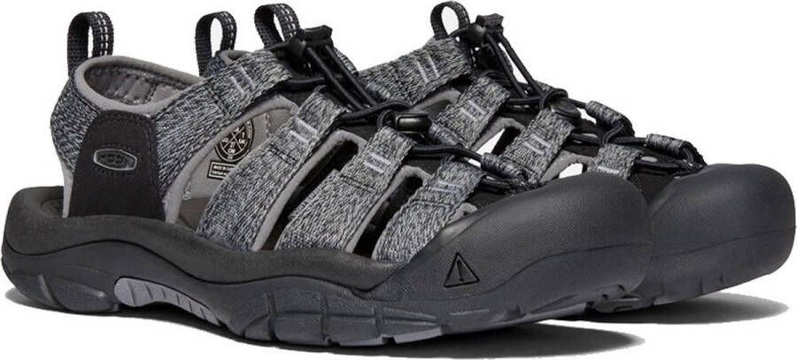 Keen Newport H2 Heren Wandelsandalen Black Steel Grey Grijs Polyester K1022252