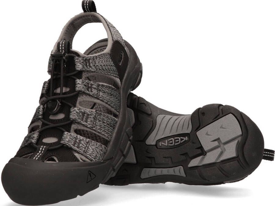 Keen Newport H2 Heren Wandelsandalen Black Steel Grey Grijs Polyester K1022252