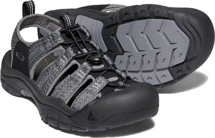 Keen Newport H2 Heren Wandelsandalen Black Steel Grey Grijs Polyester K1022252