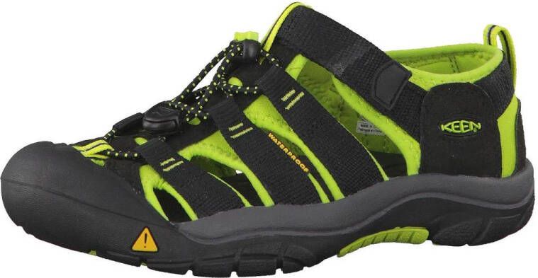 Keen Newport H2 Older Kids Sandalen Black Lime Green