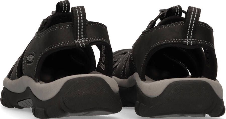 Keen Newport Heren Wandelsandalen Black Steel Grey Zwart Leer K1022247 - Foto 8
